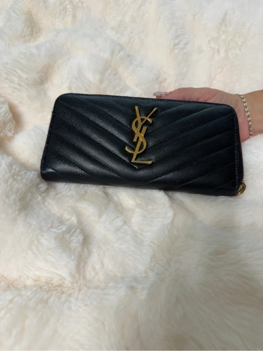 YSL Black Quilted Leather Shoulder Bag with Matching Wallet - Picture 4 of 4